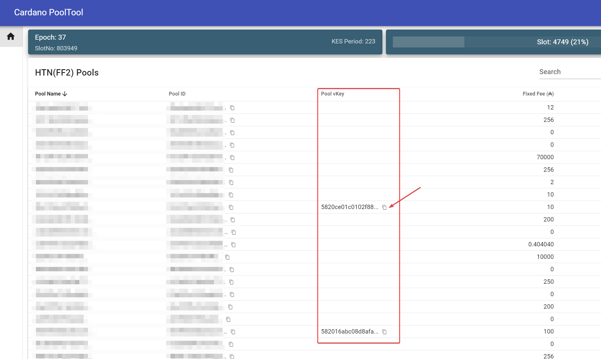 Find stake pool