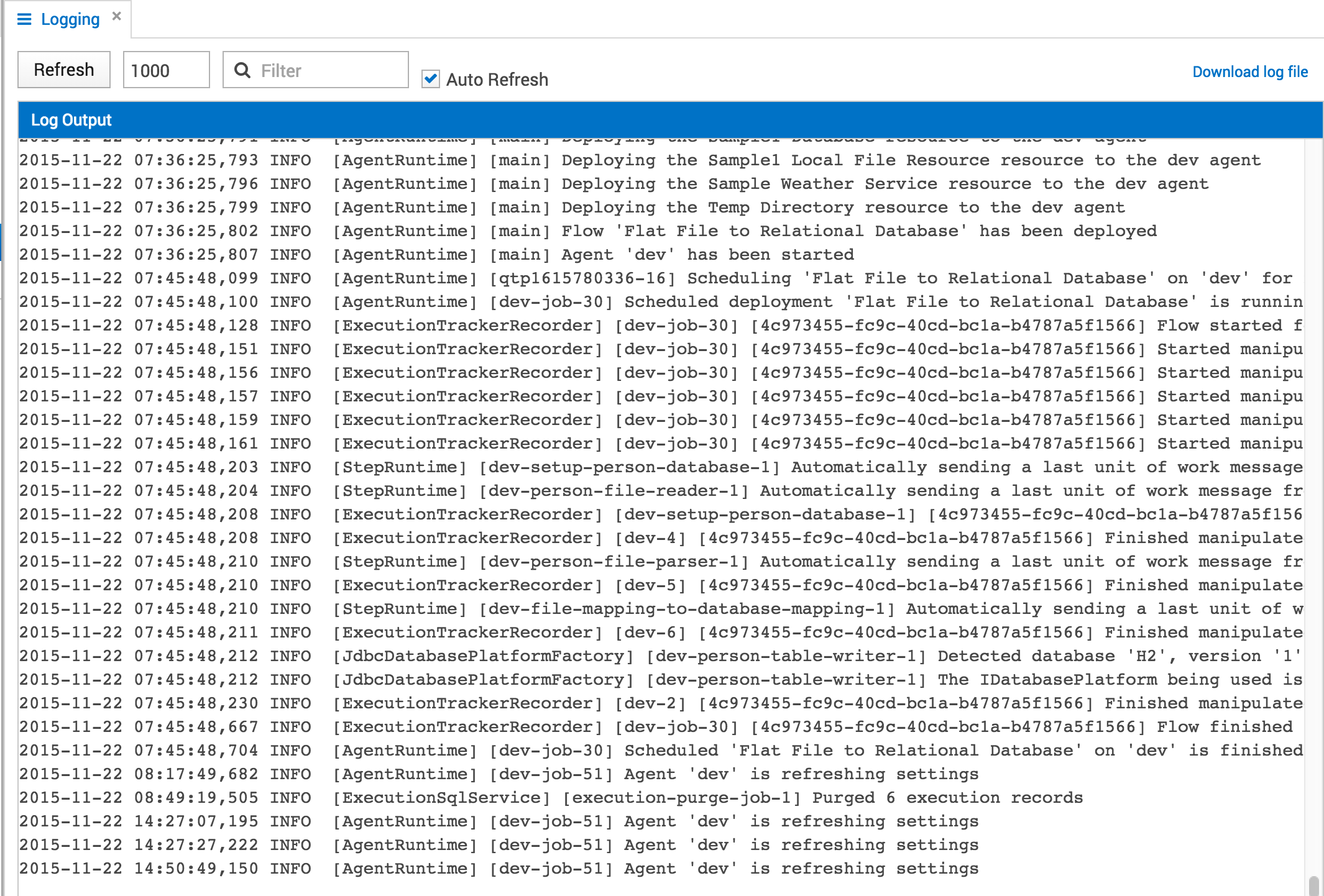 admin logging