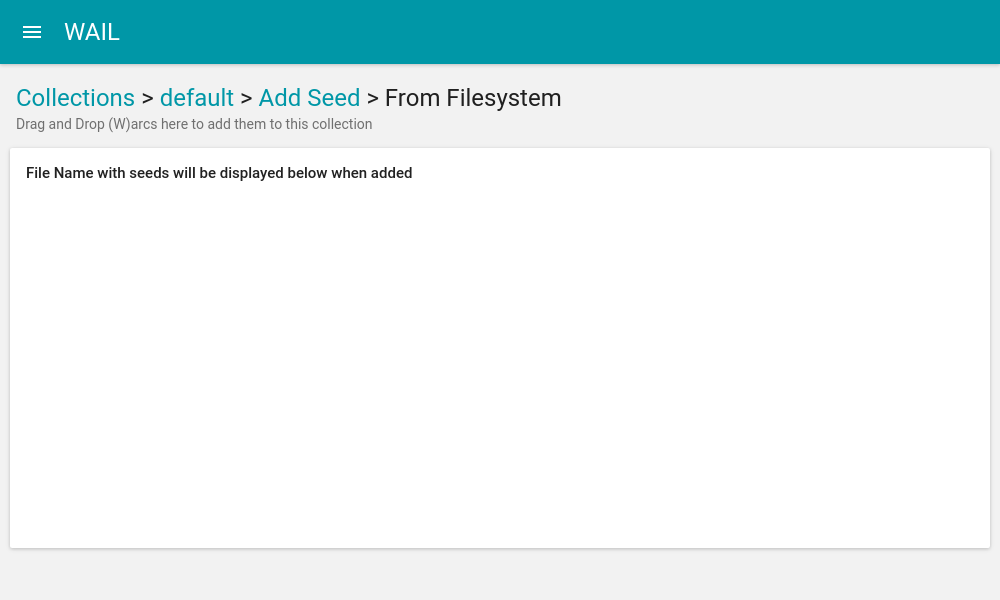 Add Seed From Filesystem