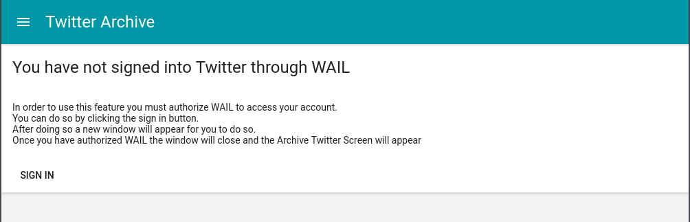 WAIL Twitter Sign In