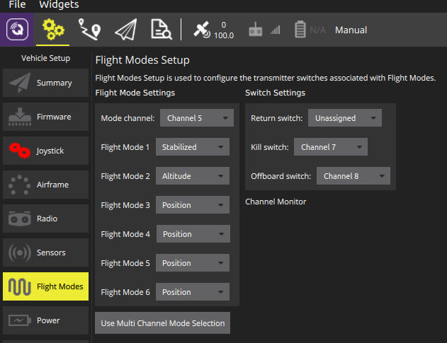 QGC Flight Modes