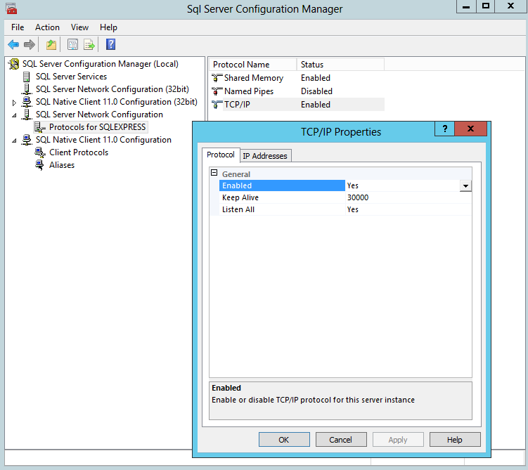 SQL Network Config