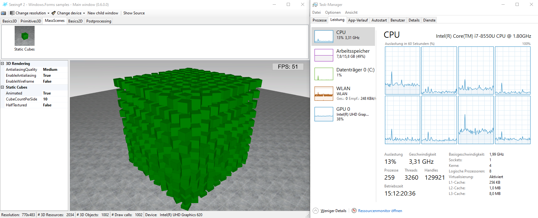 CPU utilization on hardware rendering