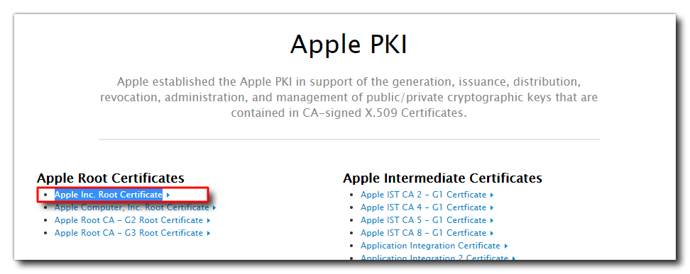 Root Certificate