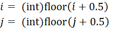 equations for row and column indices