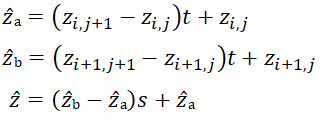 interpolation calculations