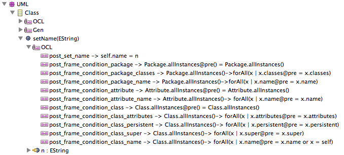 OCL constraints