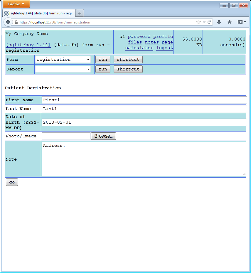 Registration Form